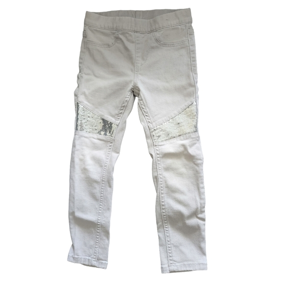 H&M Gray Sequin Denim Leggings Jeans - Picture 1 of 6